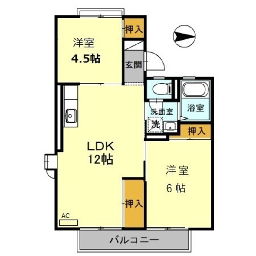 間取図 エルハイツイイダ