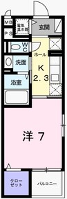 メゾンＳＫ・Ｉ 1Kの間取り