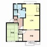 白東ハイツ 2LDKの間取り