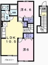 ミーツハオスＵＯＥ 2LDKの間取り