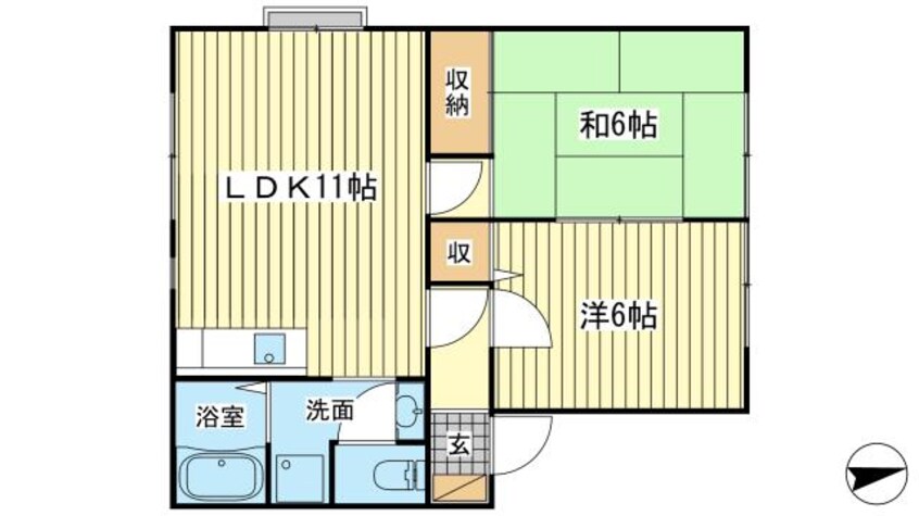 間取図 サンハイム下手野　Ａ棟
