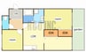 マンション堂本 2LDKの間取り