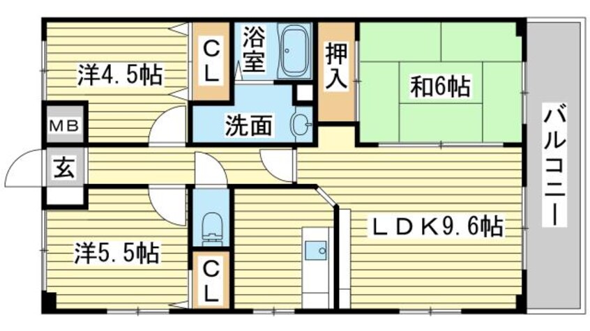 間取図 エバーグリーン堂本