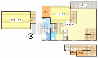 間取図 bouleau blanc（ブーロブラン）