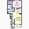グランレジデンス勝原　Ｂ 1LDKの間取り