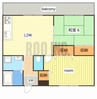 ラブリー英賀保 2LDKの間取り