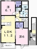 ラフレシールあぼしＥの間取図