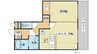 アバンセ１２１ 1LDKの間取り