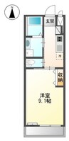 フェリーチェ 1Kの間取り