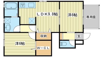間取図 メルベーユ蓼野（西棟）