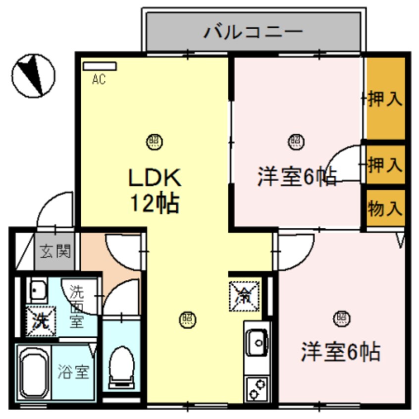 間取図 サニーハイツ田寺　A棟