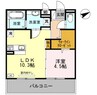 アップフィールド 1LDKの間取り