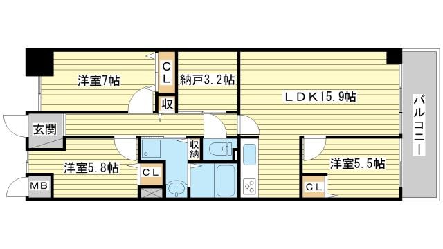 間取り図 キャッスルコート田寺