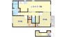 メルベーユ蓼野（西棟） 2LDKの間取り
