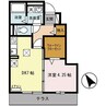 モダンコート英賀西 1DKの間取り