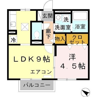 間取図 モナリエＡ
