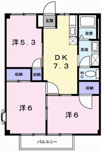 間取図 ビューハイツ横尾