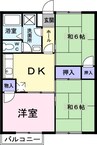 エスポアヒルズⅠ 3DKの間取り