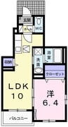 メゾンド　シュシュ　サウス 1LDKの間取り