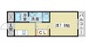 エクシード 1Kの間取り