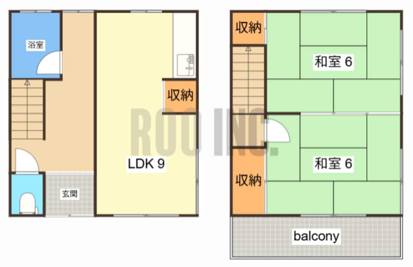 間取図 栗山町貸テラスハウス北棟