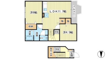 間取図 パインリバーズⅡ