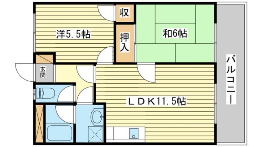 間取図 エスポワールＪＵＮ２番館