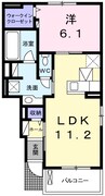 プロムナード弐番館 1LDKの間取り
