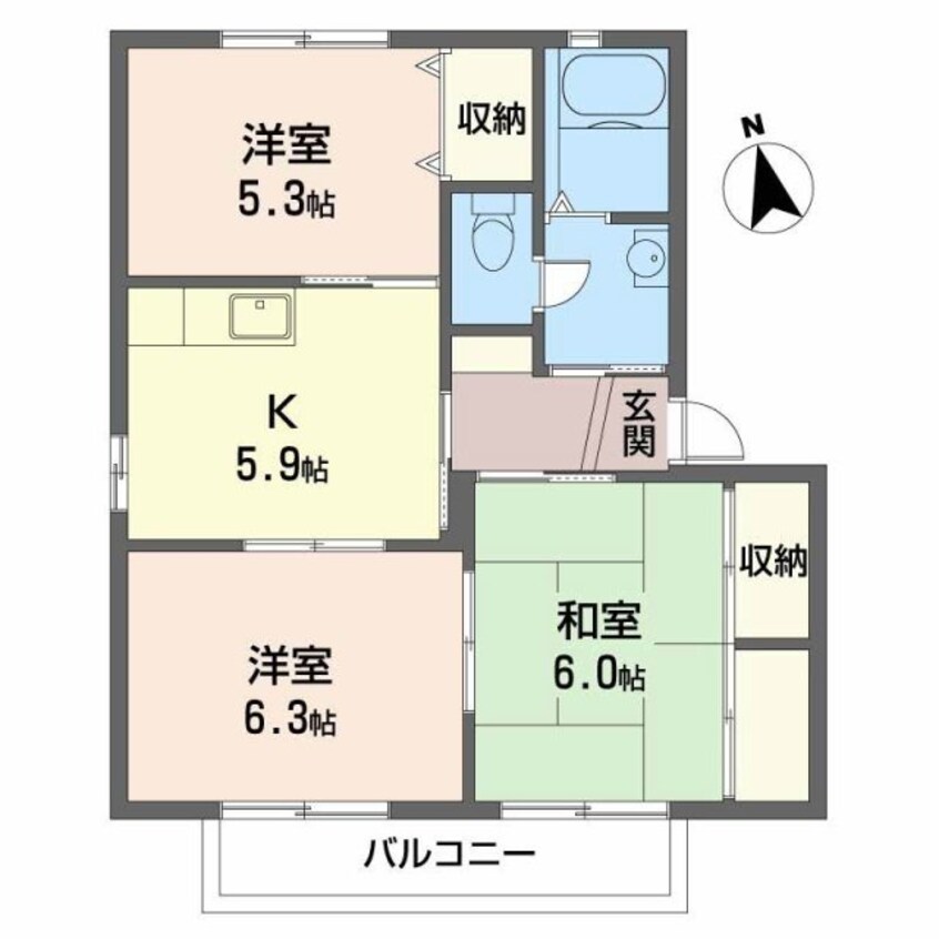 間取図 シャーメゾン高岡西