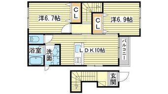 間取図 Ｗｅｓｔ　ＨｏｕｓｅⅡ