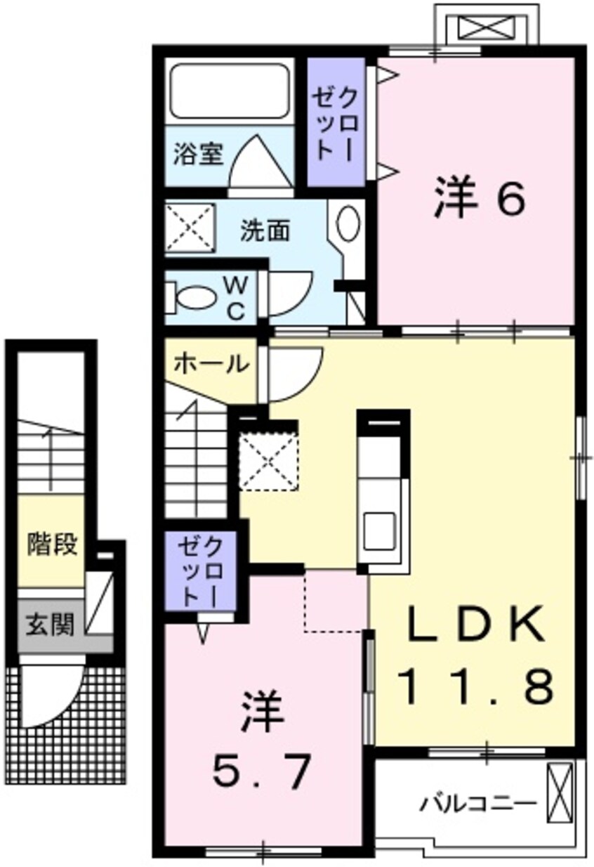 間取図 Ｃｈｉａｎｔｉ