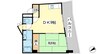 坪田ビル 1DKの間取り
