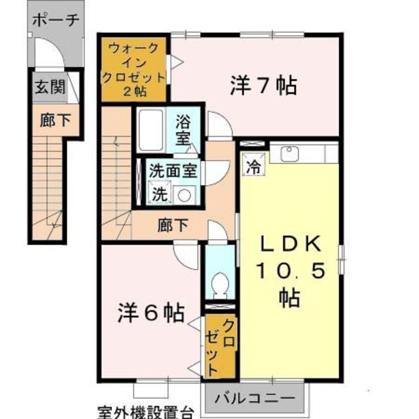 間取図 リバーサイド市川　B棟