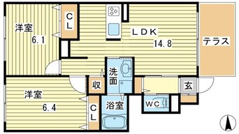 間取図 クラヴィエ花水木Ⅱ