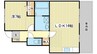 エクセル正門通 1LDKの間取り