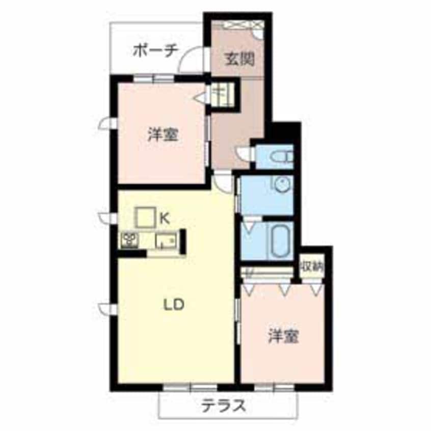 間取図 シャトー・デ・バレ福崎