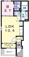 テラエスペランサ　Ｂ 1LDKの間取り