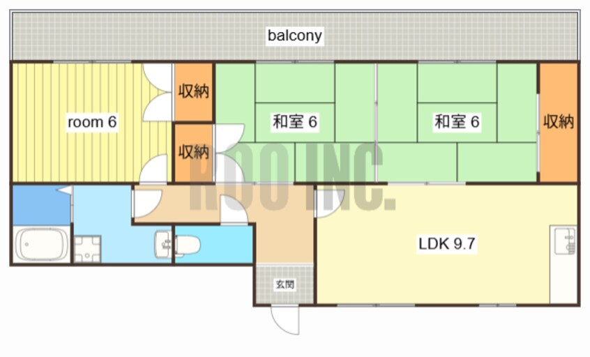 間取図 バルビゾン岡田