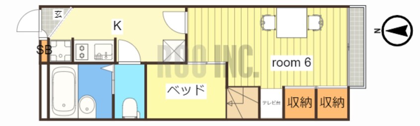 間取図 ドミール中島N