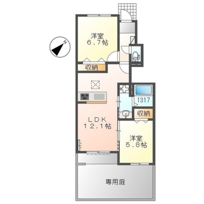間取図 ボンメゾン１２