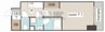 VILLA・SERENO姫路 1Kの間取り