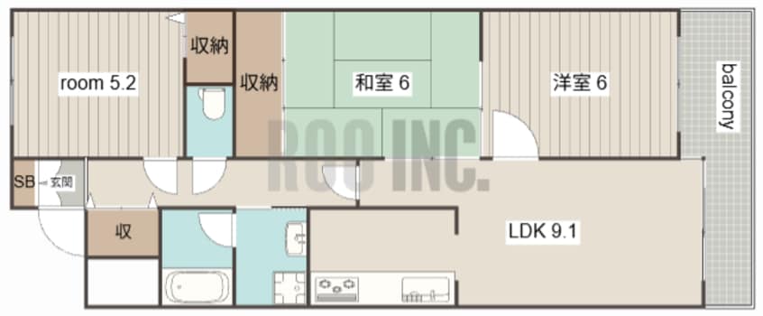 間取図 パークサイド・ナガイ