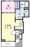 ラフレシールＲ 1LDKの間取り
