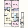 糸久レジデンス龍野　弐番館 2LDKの間取り