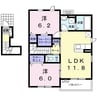 コンコルディア　赤穂　Ⅰ 2LDKの間取り