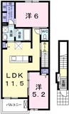 ル・レスト 2LDKの間取り