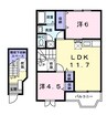 パルトネールＦ２ 2LDKの間取り