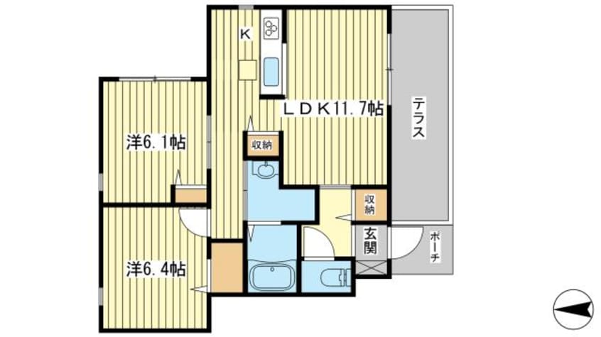 間取図 ロンド・ヴィル・ウエスト