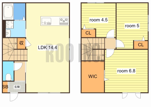 間取り図 ロシェ　フルールA