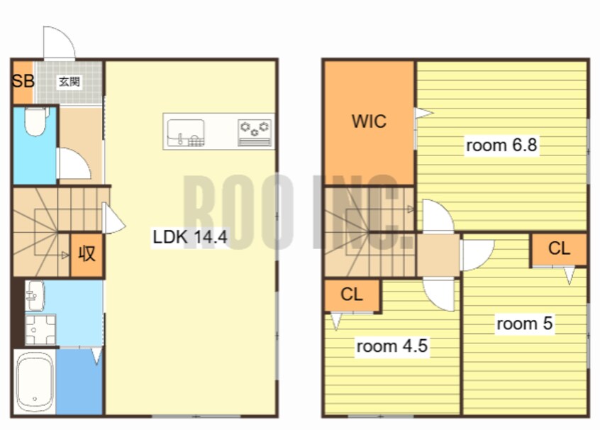 間取図 ロシェ　フルールC